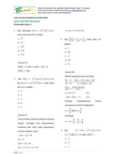 Soal Matematika Wajib Kelas 11 Semester 2 - Piffle me