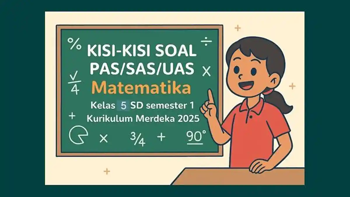 Kisi-Kisi Soal PAS SAS UAS Matematika Kelas 5 SD Semester 1 Kurikulum Kisi-Kisi Soal PAS SAS UAS Matematika Kelas 5 SD Semester 1 Kurikulum