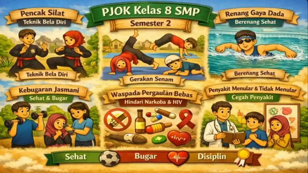 40 Soal SAS PJOK Kelas 8 SMP Semester 2 Kurikulum Merdeka Soal Terbaru