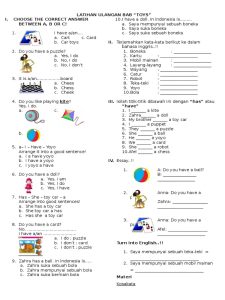 Latihan Soal Bahasa Inggris Kelas 1 Sd Dalchaebi