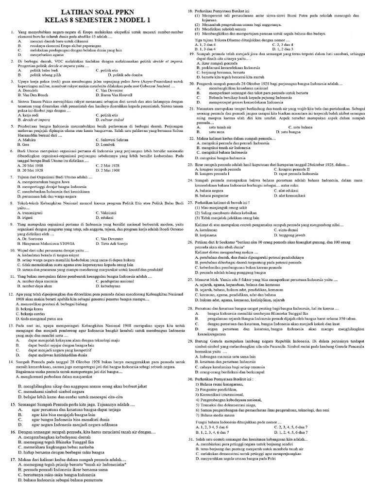 5 Bocoran Soal STS PKN Kelas 9 Semester 1 Wajib Tahu Sebelum Download Soal Pkn Kelas 9 Semester 1