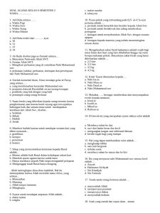 Soal Agama Kelas 6 Semester 2 PDF
