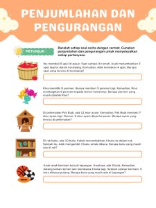 LKPD Penjumlahan dan Pengurangan Kelas 1 PDF