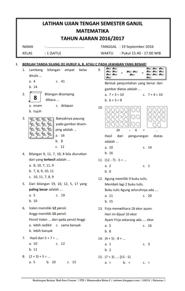 Akhirnya Terungkap 3 Rahasia Hidden Curriculum Dibalik Soal Kelas 1 SD Semester 2 Matematika yang Mengejutkan Akhirnya Terungkap 3 Rahasia Hidden Curriculum Dibalik Soal Kelas 1 SD Semester 2 Matematika yang Mengejutkan