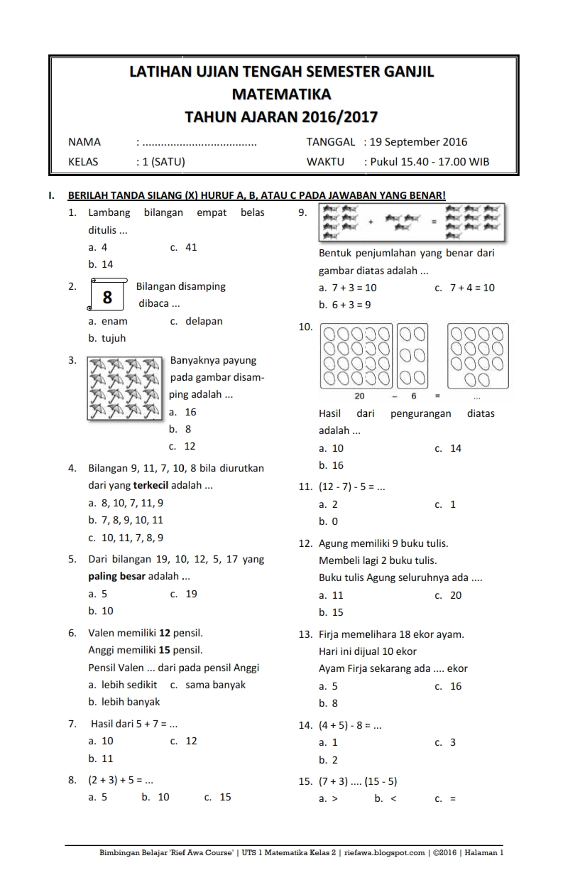 Akhirnya Terungkap 3 Rahasia Hidden Curriculum Dibalik Soal Kelas 1 SD Semester 2 Matematika yang Mengejutkan