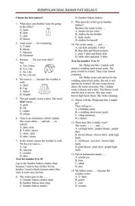 Kumpulan Soal Bahasa Inggris Kelas 5 Worksheet English exercise for