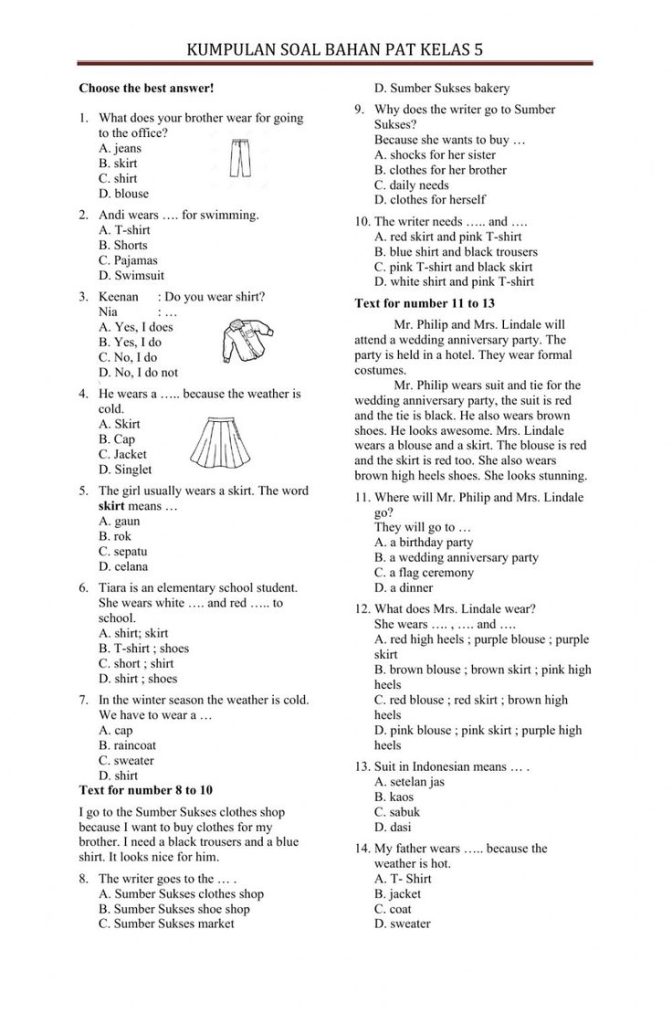 Akhirnya Terungkap 3 Rahasia Soal PAT Bahasa Inggris Kelas 5 Semester 2 yang Wajib Diketahui