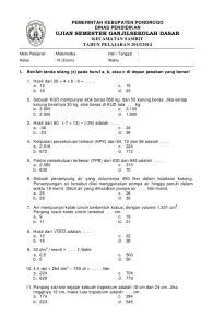 Soal Matematika Kelas 4 Semester 1 Kurikulum 2013 Dalchaebi