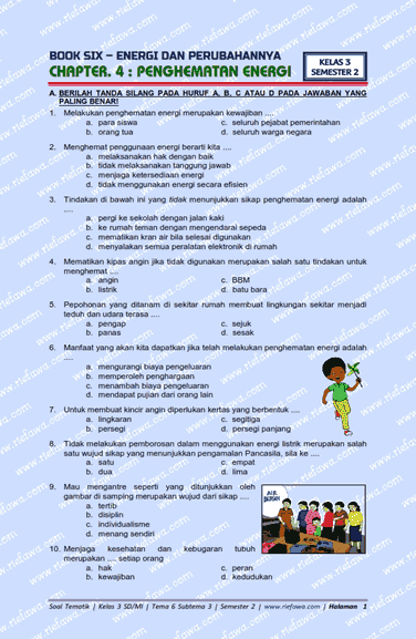 Soal Kelas 3 Tema 6 Subtema 4 Kurikulum 2013 Edisi Revisi Terbaru Tahun