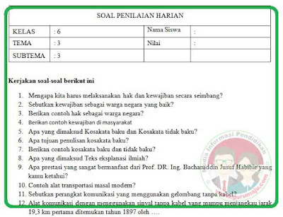 Menguasai Contoh Soal Tema 3 Kelas 6 Kurikulum 2013 dalam 5 Langkah Praktis Agar Lulus