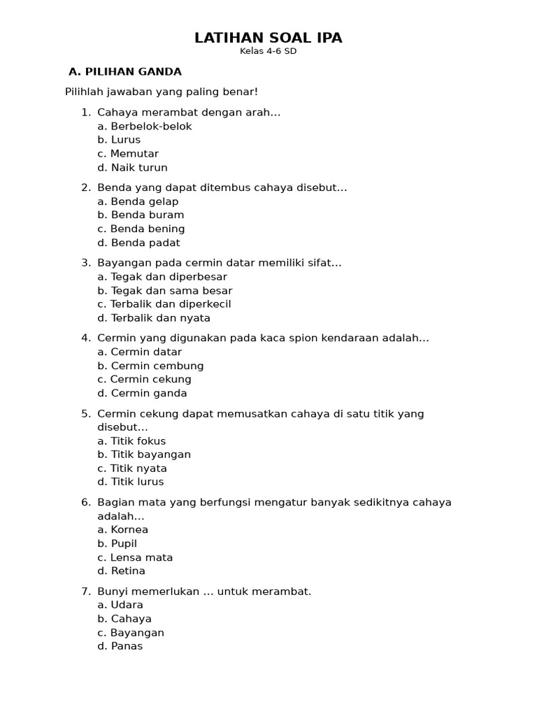 Rahasia Sukses Belajar IPA: 7 Latihan Soal IPA Kelas 4 5 6 yang Terbukti Efektif di Tahun 2026