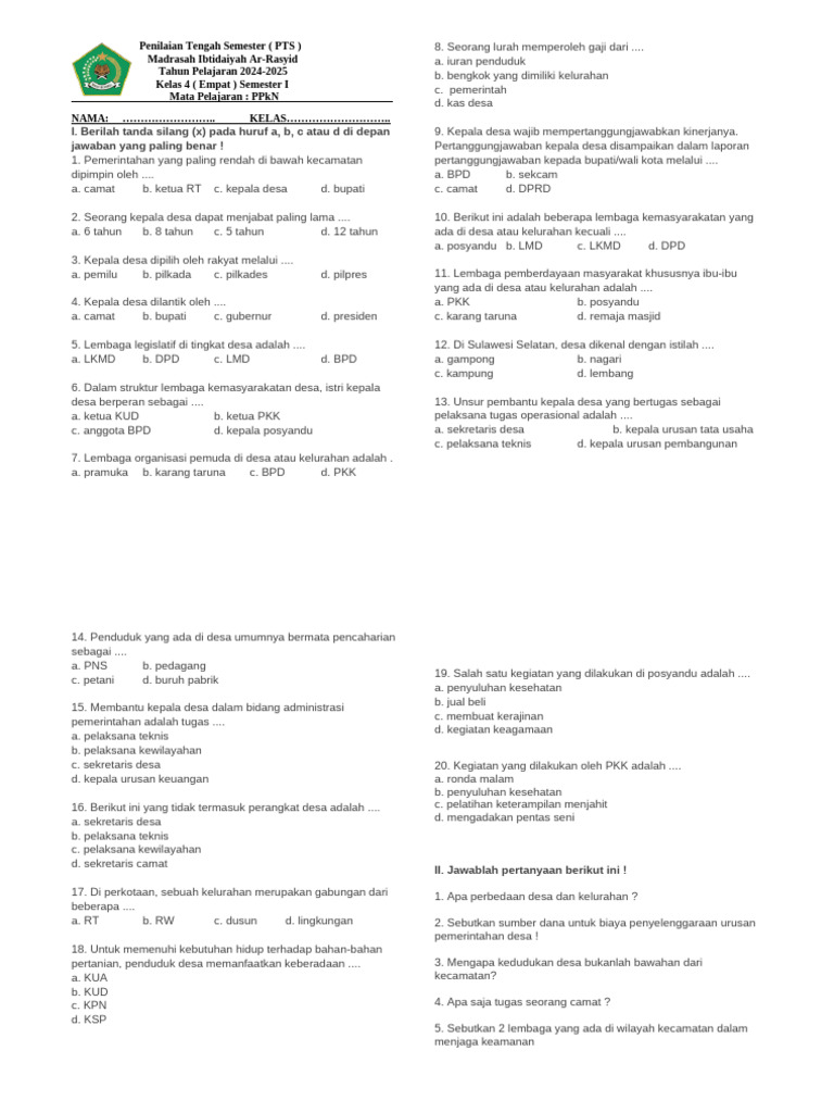 Ternyata Ini Rahasia Soal PTS Kelas 4 K13 Semester 1 Tema 1 yang Wajib Diunduh Sebelum Terlambat