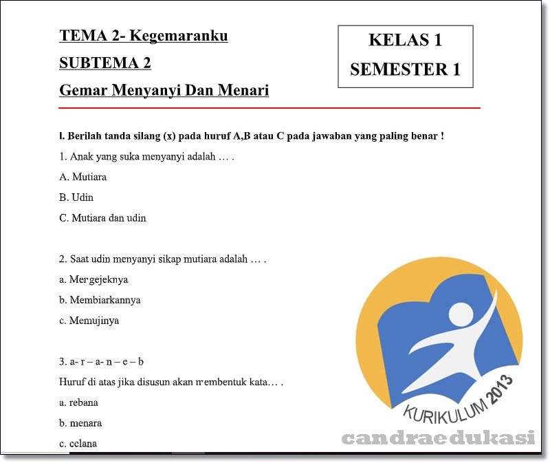 Wajib Tahu! Rahasia Latihan Soal Kurikulum 2013 Kelas 1 Tema 2 Subtema 3 yang Sering Terlewat