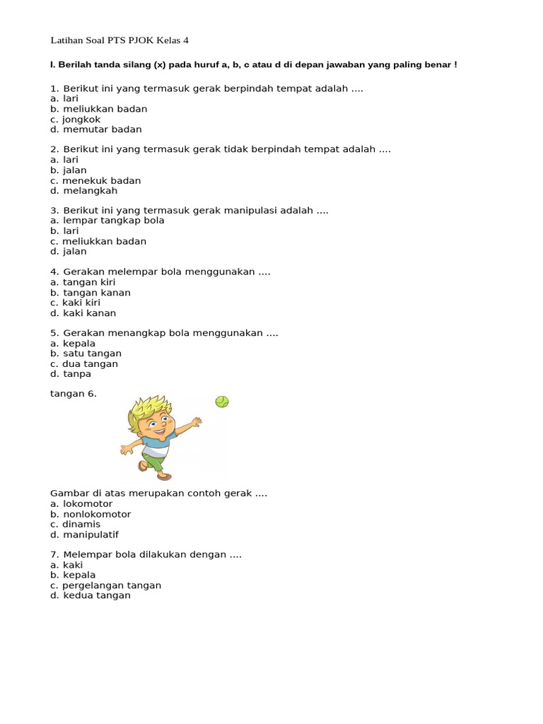 download soal pts pjok kelas 4