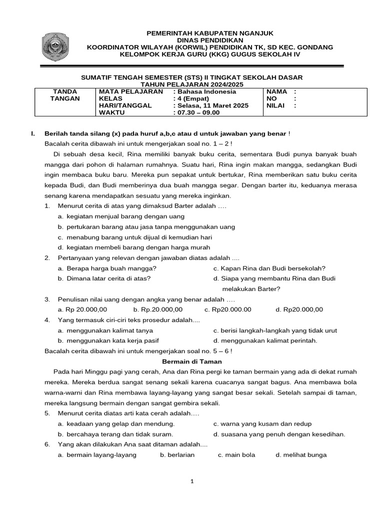 Rahasia Lulus Nilai Sempurna dengan Kumpulan soal soal uas bahasa indonesia kelas 4 k13 semester 1 Rahasia Lulus Nilai Sempurna dengan Kumpulan soal soal uas bahasa indonesia kelas 4 k13 semester 1