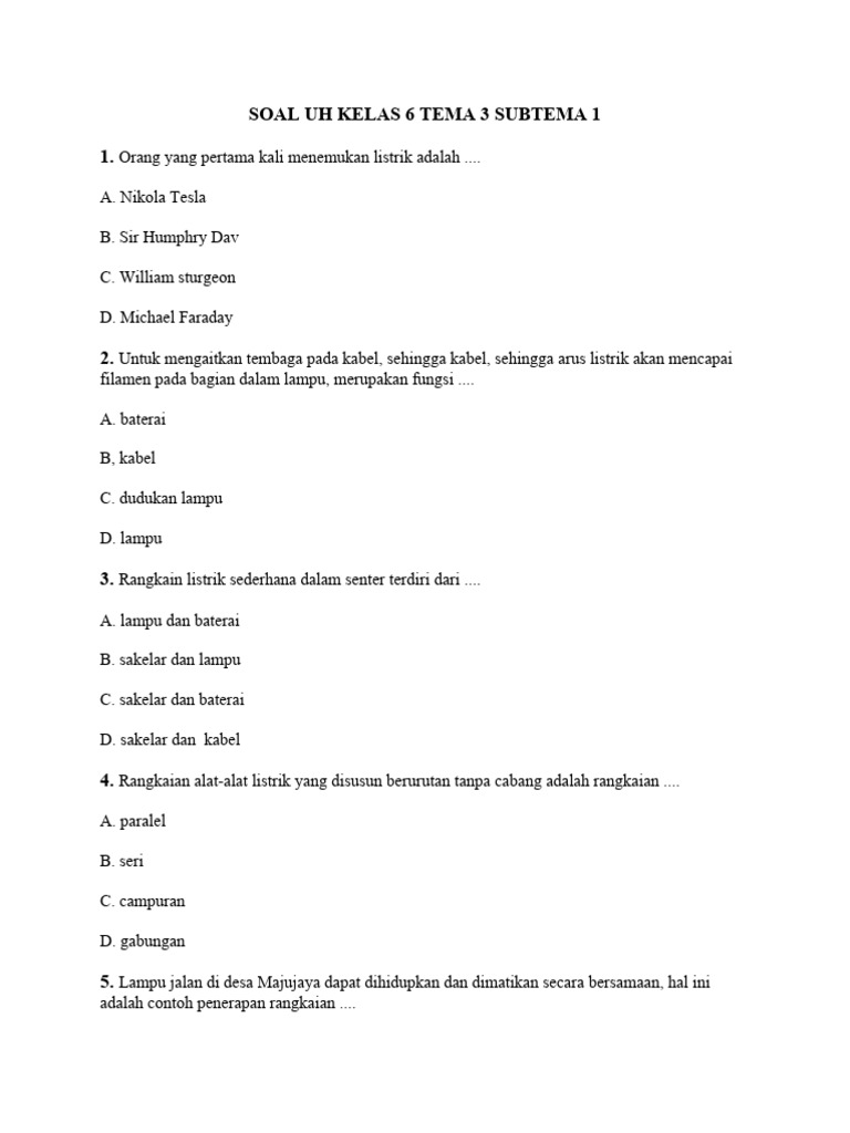 Rahasia Sukses Belajar dengan Contoh Soal Tema 3 Subtema 1 Kelas 6 Rif Awa Terbaru Rahasia Sukses Belajar dengan Contoh Soal Tema 3 Subtema 1 Kelas 6 Rif Awa Terbaru