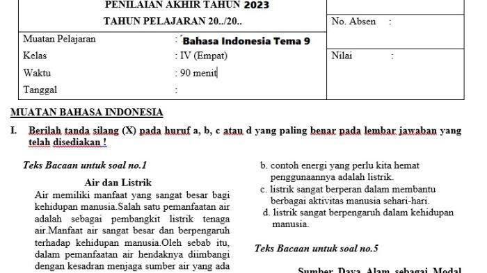 Wajib Tahu Bocoran Soal PAT SBDP Kelas 4 Semester 2 Tema 9 Agar Nilai Sempurna Wajib Tahu Bocoran Soal PAT SBDP Kelas 4 Semester 2 Tema 9 Agar Nilai Sempurna