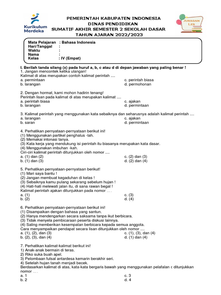 Wajib Tahu Bocoran Soal PAT Semester 2 Kelas 4 Tema 8 Agar Nilai Kamu Sempurna Wajib Tahu Bocoran Soal PAT Semester 2 Kelas 4 Tema 8 Agar Nilai Kamu Sempurna