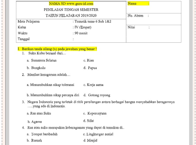 Wajib Tahu! Ini Bocoran Contoh Soal Tema 6 Edisi 2016 Kelas 4 SD Terbaru Wajib Tahu! Ini Bocoran Contoh Soal Tema 6 Edisi 2016 Kelas 4 SD Terbaru