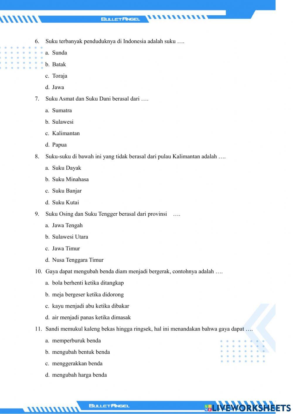 Wajib Tahu! Ini Kumpulan Contoh Soal Tema 7 Sub Tema 1 Kelas 4 Terbaru Agar Nilai Maksimal